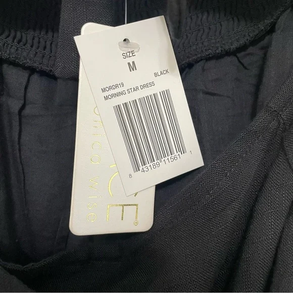 NWT L SPACE Black Morning Star Dress Cover Up Size Medium - Picture 6 of 8